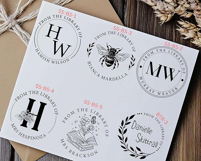 Personalized Book Stamp Embosser – Custom Library Stamp for Book Lovers, Unique Gift for Readers, Teachers & Home Library Name Stamp