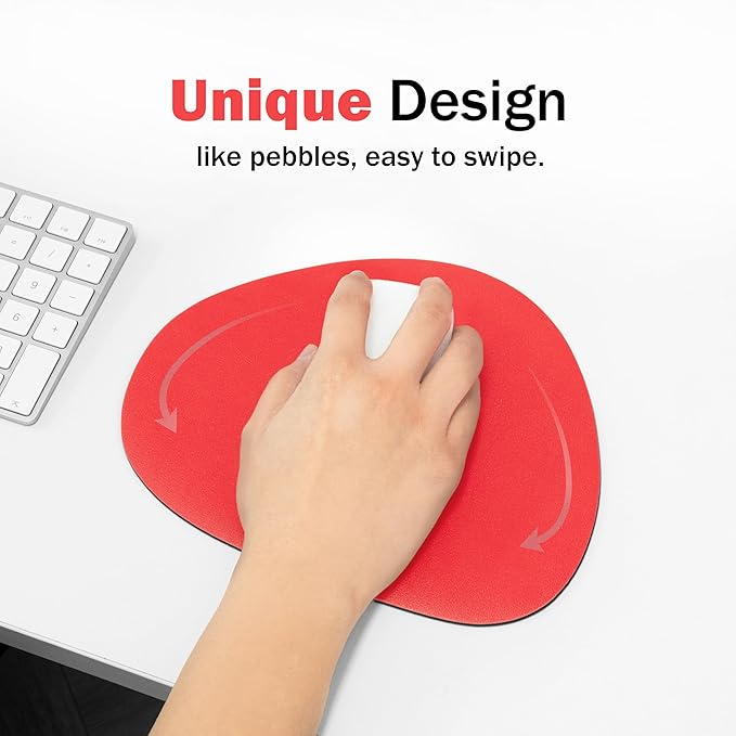Mouse pad, Non-Slip Washable Waterproof Computer Mouse pad (Red Grapefruit Coral)