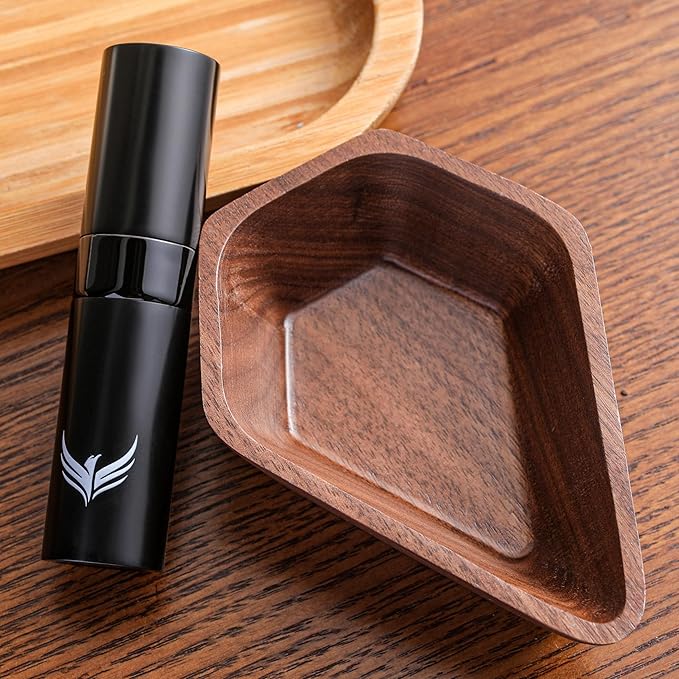 Walnut 58mm Espresso Accessories Kit Includes Espresso Knock Box, Tamper Station, Calibrated Espresso Tamper, Adjustable Distribution Tool, Coffee Bean Dosing Cup and RDT Spray Bottle