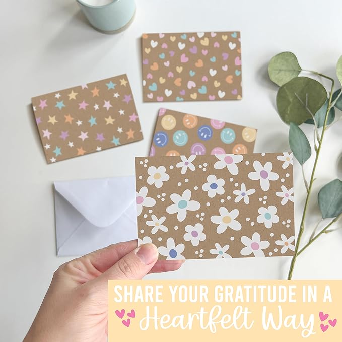 Hadley Designs Blank Cards and Envelopes 4x6 – 24 Greeting Blank Notecards with Envelopes Bulk, Notecards Stationery Card Set, Stationary Note Cards, Rustic Greeting Card Pack, Designed in USA
