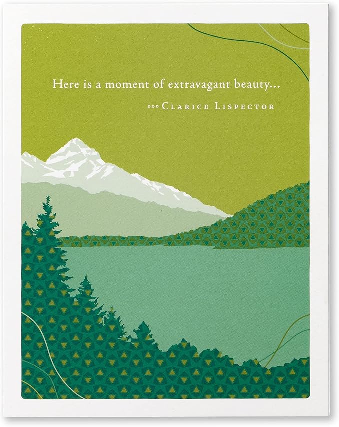 Compendium Positively Green 4-Pack of Birthday Cards – Landscapes (Four Different Designs, One Card Each, with Envelopes)