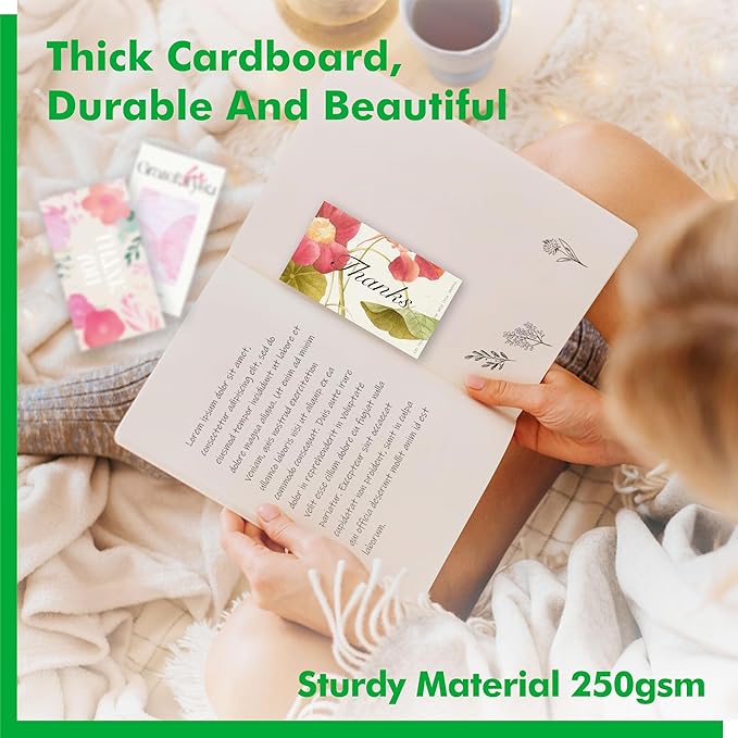 Gethelud 200 PCS Thank You Cards, 60 Delicate Designs For All Occasions, Small Thank You Cards for Business Gifts, Parties, Weddings, and Any Occasion (2” x 3.5”)