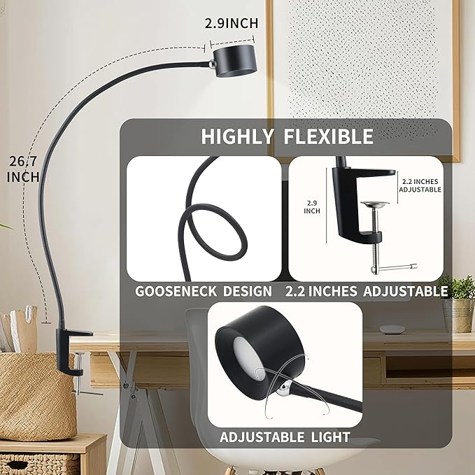 Portable and Rechargeable LED Desk Lamp,Versatile Lighting Solution for Office, Study, and Outdoor Activities