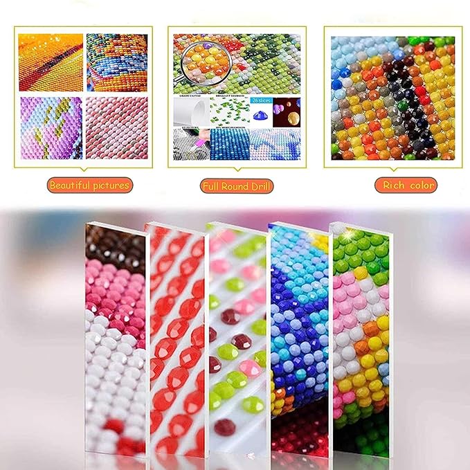 CSZPPQAF 5D Diamond Painting Kits for Adults, Animal Cat Diamond Art Kits for Adults Beginner, DIY Full Drill Cartoon Gem Art Paint by Diamonds Dots Crafts Kits for Home Decor 12x16Inch
