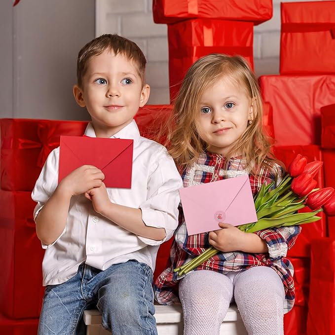 TICIAGA 24 Set Valentine's Day Vintage Blessed Greeting Cards with Envelop Retro Religious Sticker for Kid DIY Flower Heartfelt Notecard Exchange Gifts for Boys and Girls Christian School Party Favors