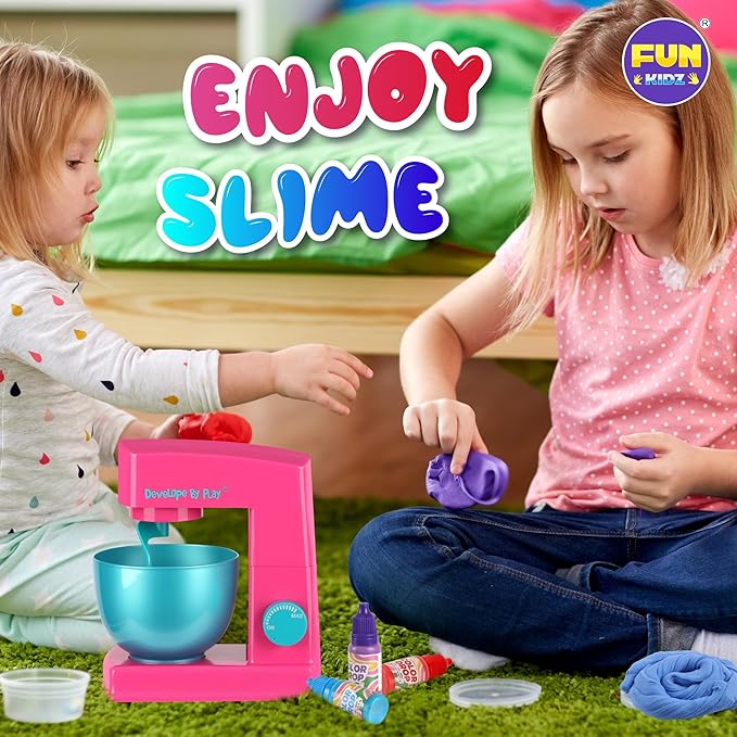 Electric Slime Mixer Machine Kit for Kids, FunKidz Twist Mixing Glue and Activator to Making Slime Automatic Craft Toy for Girls Ages 8-12 Boys Gifts
