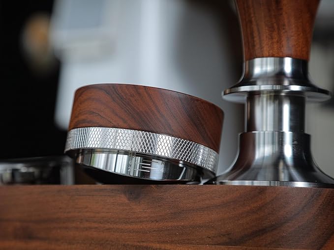 54mm Espresso Accessories Set – Must-Have Coffee Tools Set with Tamper, Distributor, WDT Stirrer, Dosing Funnel, Puck Screen & Rosewood Organizer | Espresso Machine Accessories Kit