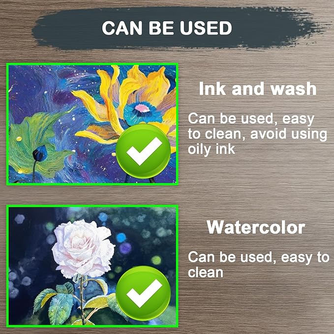 INNOVAYOU 5 * 7inch Gel Plate Kit, Set with Gel Printing, Rubber Roller, Watercolor Paints, Stencils, Printing Paper, Rollers and Baren, Suitable for Card Making, Arts and Crafts, Scrapbooking, Diary