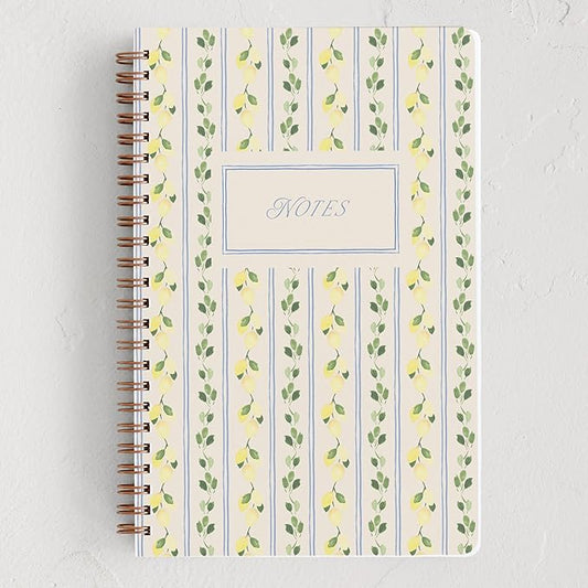 Minted Limoncello Notebook, Writing Journal for Notes & Journaling, Durable Paper Cover, Modern, Colorful & Simple Spiral Bound Journal Notebook with 80 Lined Pages, 5.5" x 8.5"