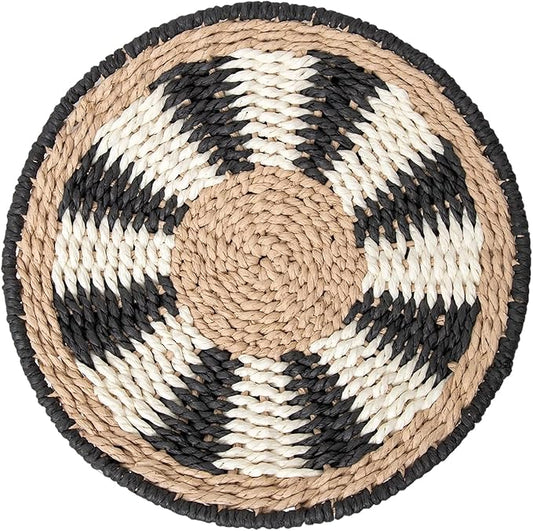 HODAKJUE 3-Pack Multicolor Paper Rope Wall Decor – 11 Inch Diameter × 1.2 Inch Thick – Handwoven Boho Chic Hanging Art for Home, Bedroom, Living Room, Office – Lightweight & Eco-Friendly