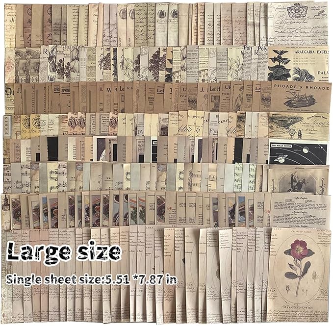 240 Sheets Collage Material Vintage DIY Scrapbook Paper Journaling Scrapbooking Supplies for Notebook Decor Cottagecore Picture Frames DIY Bullet Journal Artwork Art Collage