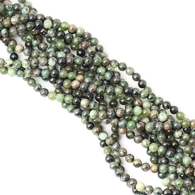 60PCS 6mm Natural Chrysoprase Round Loose Beads for Jewelry Making 1 Strand 15"