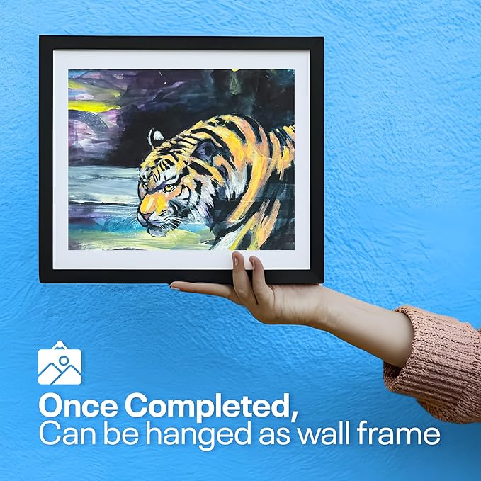 DIY Painting Kits for Adults and Kids with Video Tutorials: Learn How to Paint Abstract Tiger – Painting Set & Art Supplies Kit – 9 Piece Acrylic Paint Set