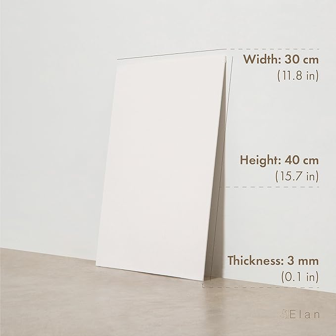 Elan Canvas Boards for Painting 11.8x15.7 Inch, 8-Pack 100% Cotton Acid-Free Blank Canvases for Painting 8oz, Triple Primed 11.8x15.7 Canvas Panels