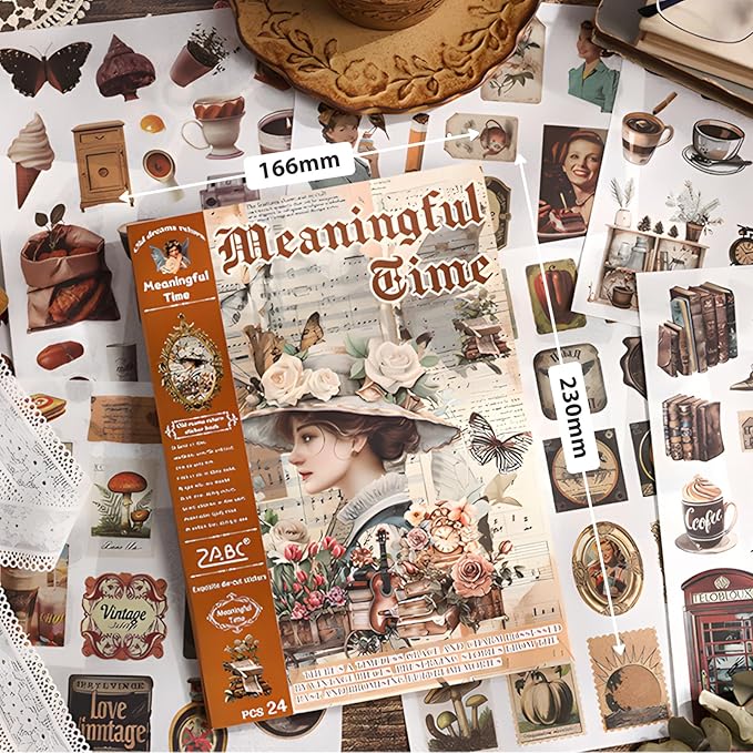 Snycler 2 Books Vintage Scrapbook Stickers 960 Pre-Cut Washi Stickers for Journaling Journal Sticker and Halloween Ghost Pumpkin Designs for Adults Scrapbooking Supplies