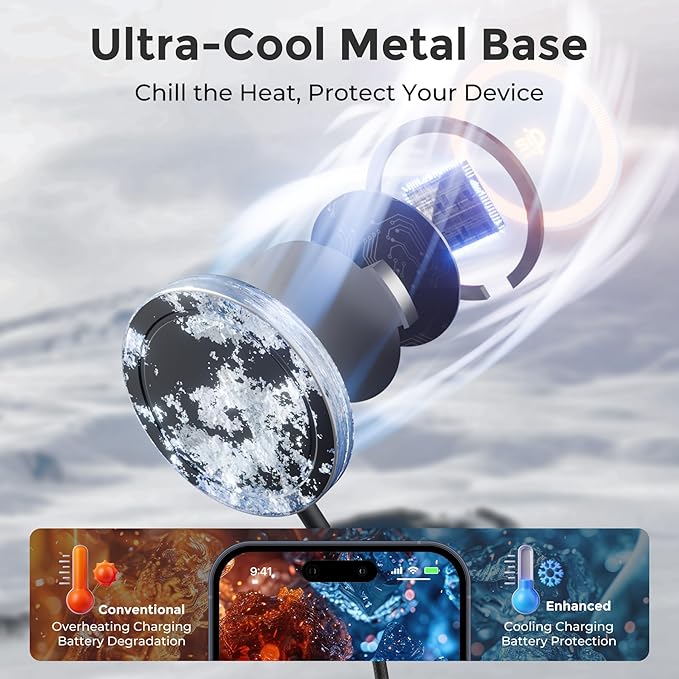 25W Magnetic Wireless Charging Pad: Qi2.2 Qi2 MagSafe Fast Charger for Google Pixel 10 iPhone 17 16 Pro Max 16e 15 14 13 12 AirPods & Samsung Galaxy Series Gift Ideal for Desk & Travel (Black, 1Pack)