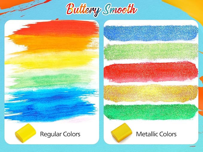 Caliart Watercolor Paint Set, 168 Colors Portable Travel Water Color Palette Kit with Detail Paint Brush, Art Supplies for Painting Coloring, Christmas Gifts for Artist Adult Teen Girls Boys Beginners