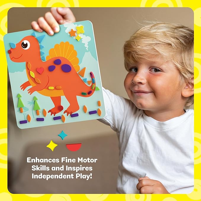Dan&Darci Foam Sticker Art Craft for Kids - Toddler Arts & Crafts for Ages 3-5 - Boys 4-6 Birthday Gift & Stocking Stuffer
