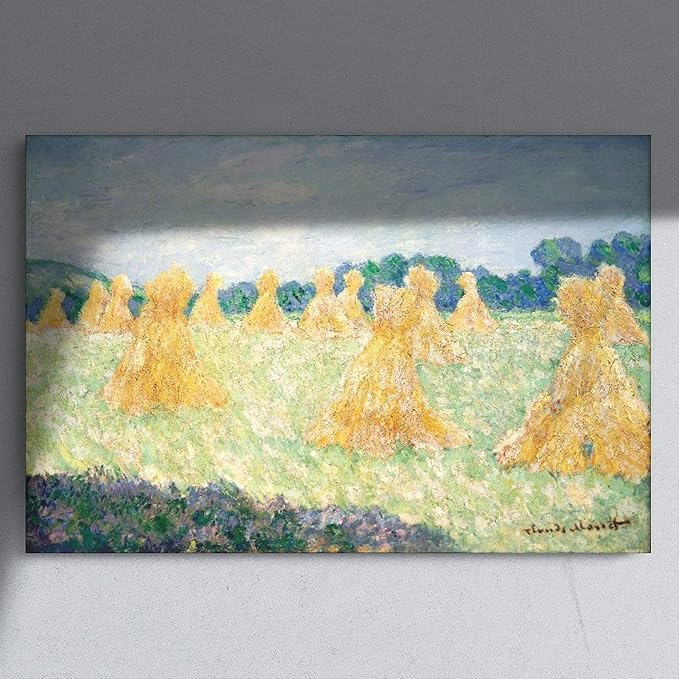 40+ Monet Famous Print Posters The Young Ladies of Giverny, Sun Effect by Claude Monet Impressionism Canvas Posters Print Wall Art Bedroom Office Room Decor Gift Unframe 20×30inch(50×75cm)