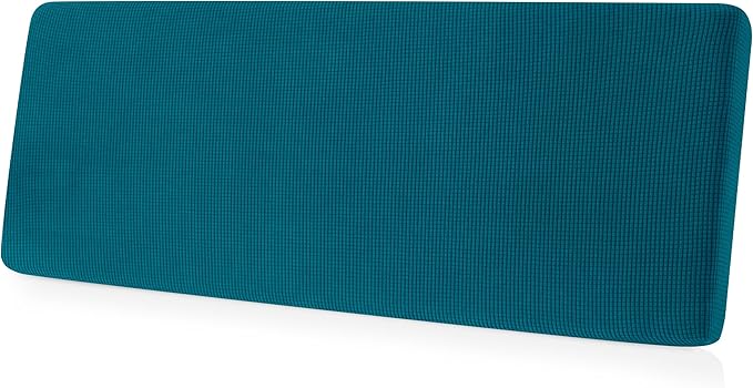 CHUN YI Stretch Loveseat Couch Cushion Cover Suitable for 2 Settee, Sofa Seat Slipcover with Spandex Jacquard Fabric(Medium,Teal)