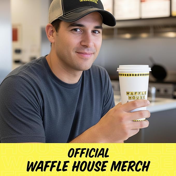 Waffle House Tumbler – 20oz Travel Coffee Tumbler with Spill-Resistant Lid, Double Wall Insulated Mug for Hot or Cold Drinks, Official Merch