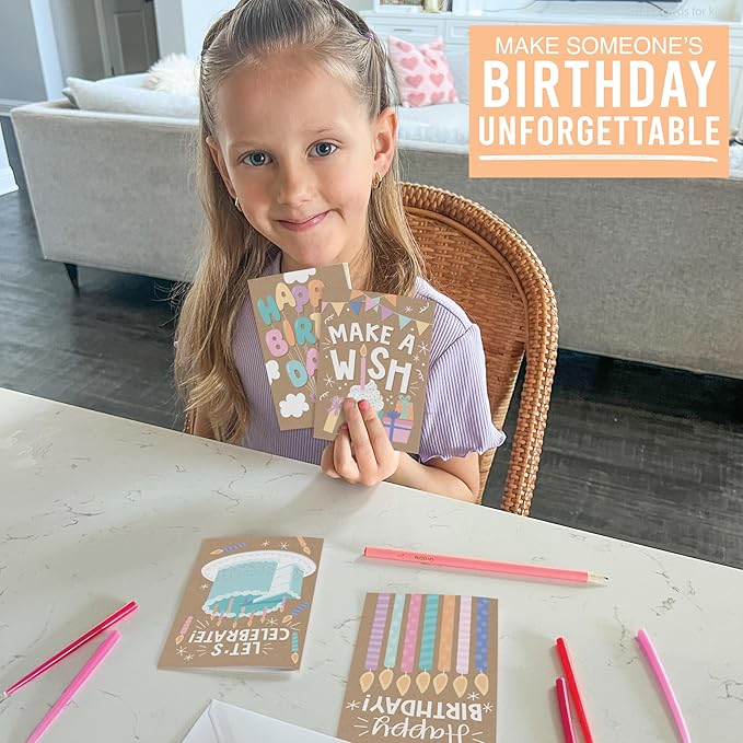 Hadley Designs Happy Birthday Cards Bulk with Envelopes - 54 Assorted Birthday Cards for Kids & Adults, Bulk Greeting Card Pack for Office, Generic Bday Notecards with Envelopes, Designed in USA