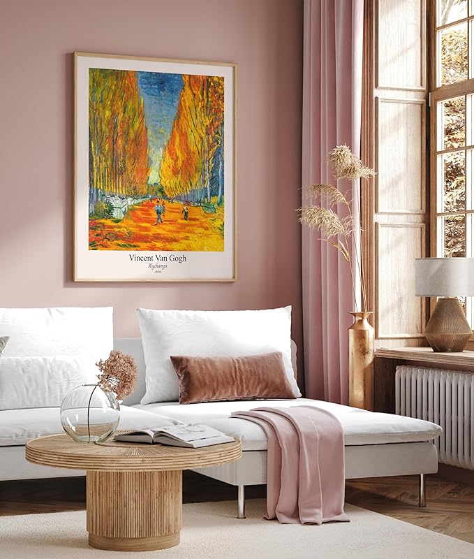 Monem Art Vintage Van Gogh Poster - Retro Alychamps Print - Les Alyscamps Art - Impressionism Art - Fine Art - Classic Painting Art - Great Bedroom or Office Wall Decor - 16x20 UNFRAMED Wall Art
