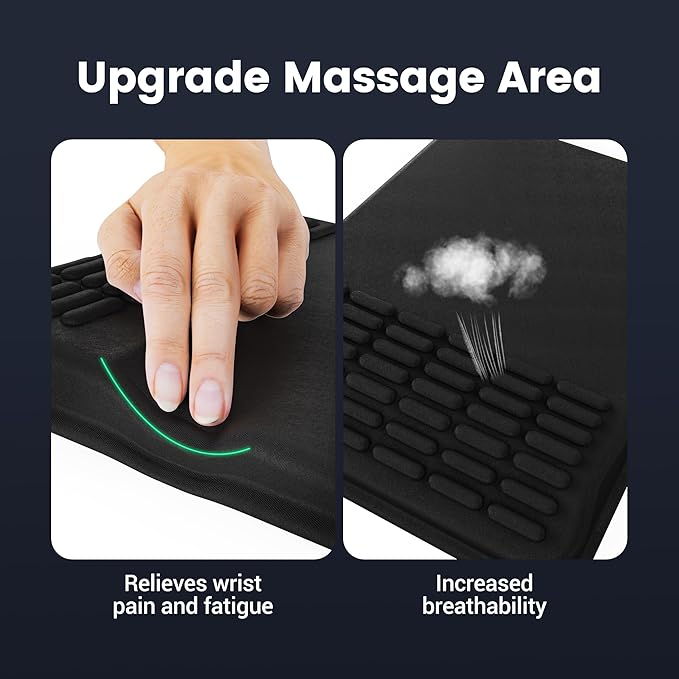 MEKASS Mouse Pad with Wrist Rest, Ergonomic Slope Mousepad for Carpal Tunnel Pain Relief, Memory Foam Desk Computer Wrist Support Mouse Pad with Non-Slip PU Base for Office Home (Beach)