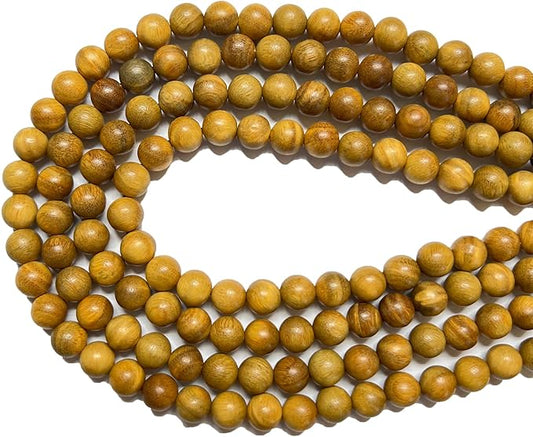 CarpenterC 200pcs 6mm Gorgeous Natural Round Polished Rosewood Loose Beads for Jewelry Making DIY Handmade Crafts