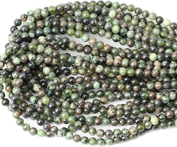 60PCS 6mm Natural Chrysoprase Round Loose Beads for Jewelry Making 1 Strand 15"
