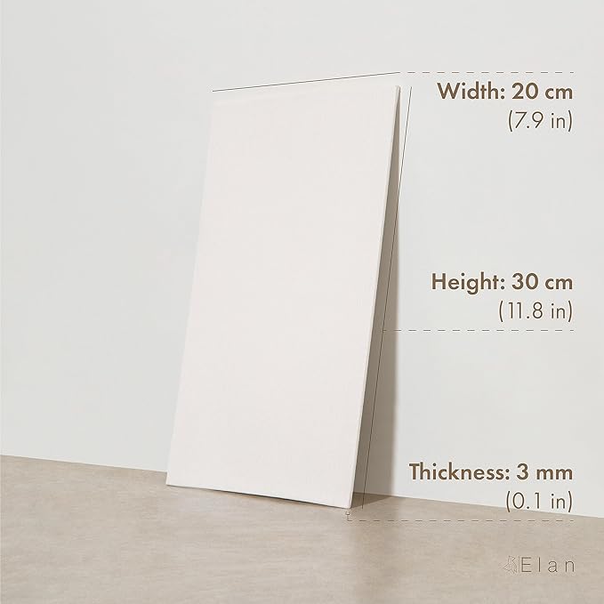 Elan Canvas Boards for Painting 7.9x11.8 Inch, 8-Pack 100% Cotton Acid-Free Blank Canvases for Painting 8oz, Triple Primed 7.9x11.8 Canvas Panels