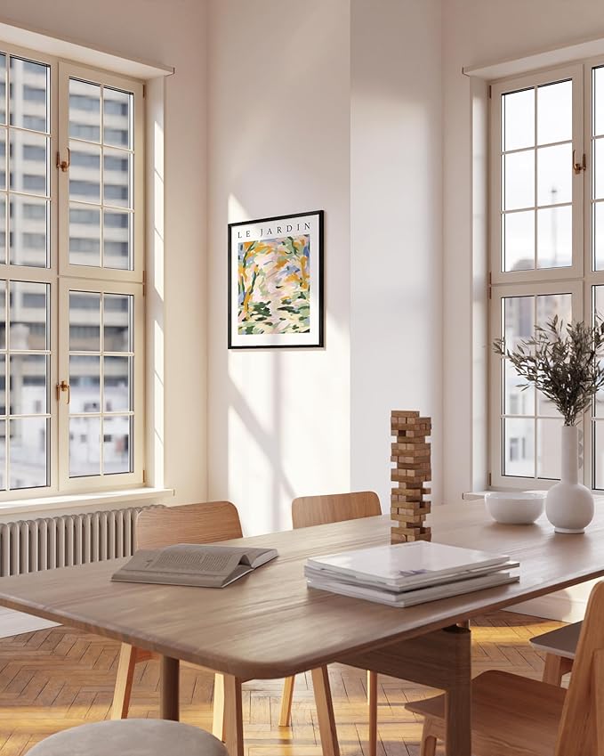 HAUS AND HUES 18x24 Black Picture Frame - Aluminum, Shatterproof Plexiglass, Vertical & Horizontal Hanging - Ideal for Home, Room, Office Decor (18x24 in)