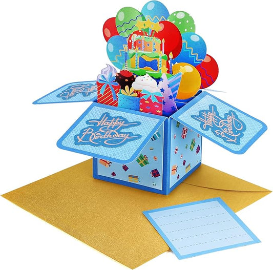 3D Pop-Up Happy Birthday Cards – Fun & Unique Greeting Cards with Envelopes & Message Tag - Gift for Son, Daughter, Mom, Dad, Wife, Husband, Girlfriend, Boyfriend! Celebrate in Style!