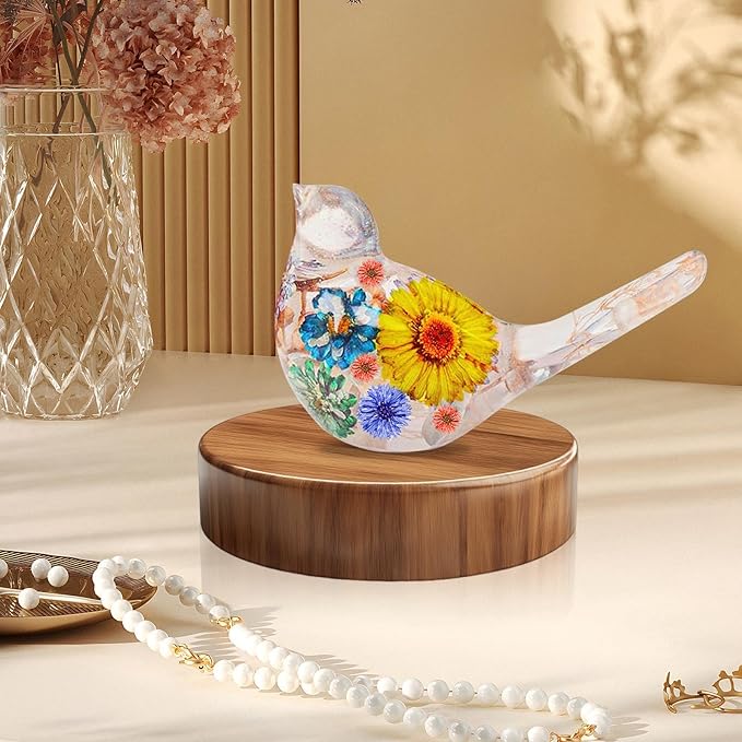 2PCS Bird Silicone Molds, Fuehbur 3D Bird Epoxy Resin Moulds Set with Floral Design, Animal Resin Casting Set Concrete Unique Display Mold DIY Crafts Halloween Christmas Decor