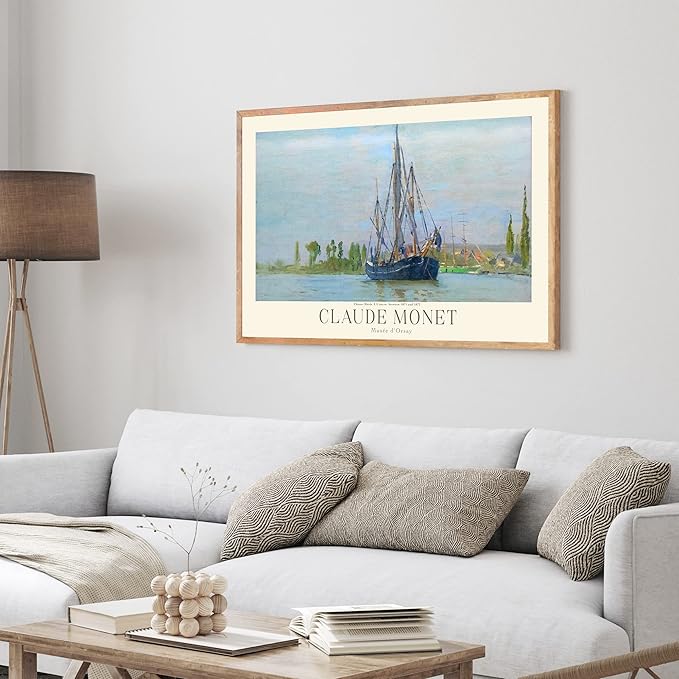 Claude Monet Prints, Museum Gallery Exhibition Poster, Claude Monet Art Works, Claude Monet Poster Prints, Vintage Print, Home Office Wall-Decor (Collection 1) - 24x36 Inches