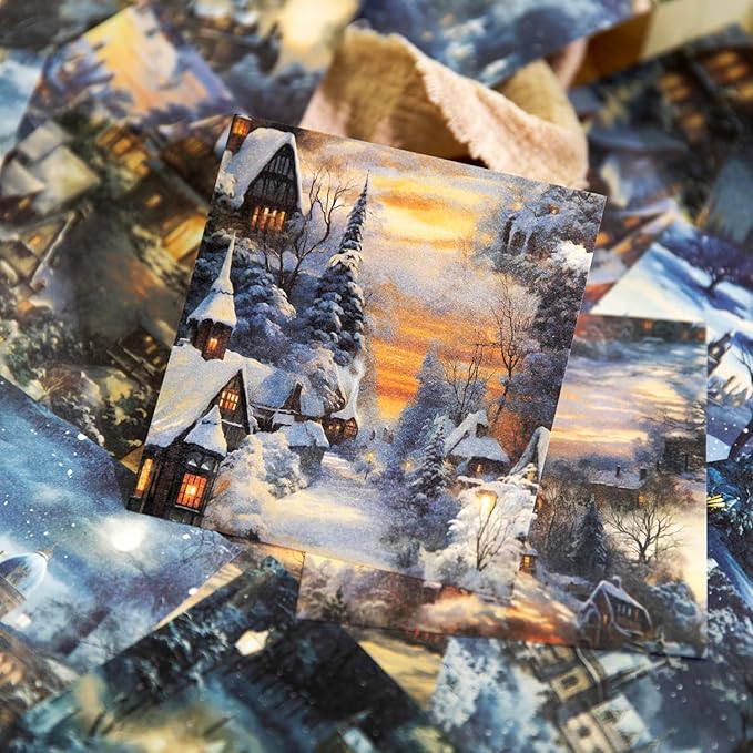 160Pcs Vintage Fantasy Scrapbook Paper, Building Ephemera Pack for Journaling and Junk Journal Supplies, Scrapbooking Kit with Glue Tape
