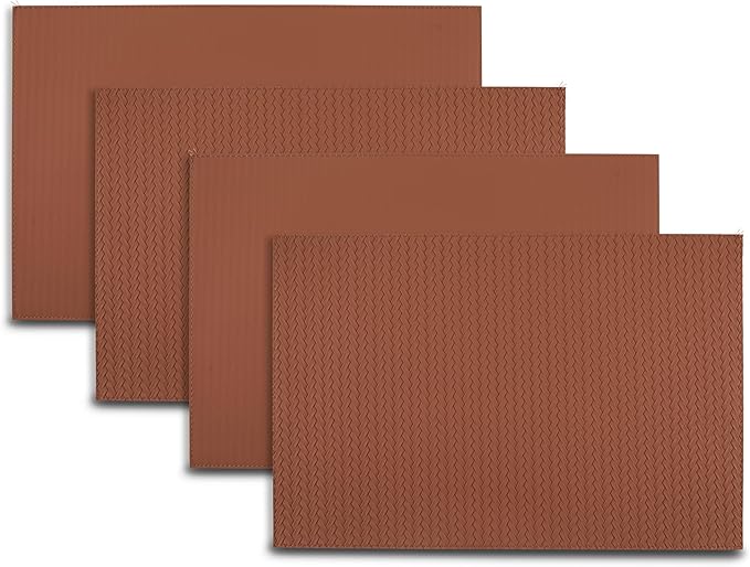 Placemats Set of 4 12" x 18" Heat-Resistant Table Mats for Dining Table Set for 4 Kitchen & Dining Room Decor Farmhouse, Boho, & Modern Style Easy to Clean, Durable & Stylish Table Decor