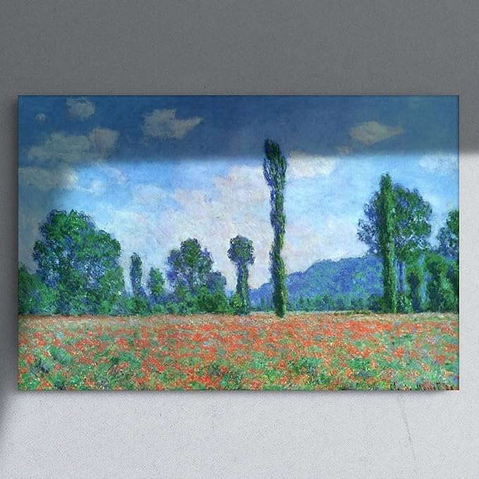 40+ Monet Famous Print Posters Poppy Field in Giverny by Claude Monet Impressionism Canvas Art Poster And Wall Art Picture Print Modern Family Bedroom Decor Posters Unframe 16×24inch(40×60cm)