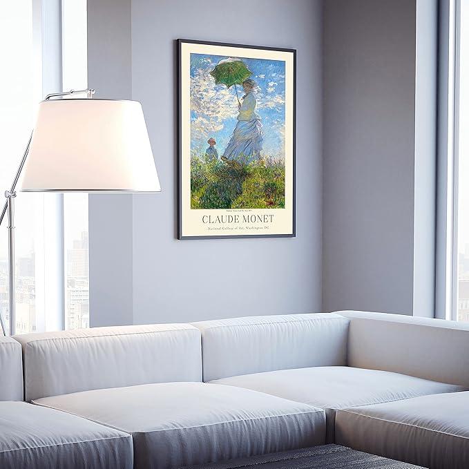 Claude Monet Prints, Museum Gallery Exhibition Poster, Claude Monet Art Works, Claude Monet Poster Prints, Vintage Print, Home Office Wall-Decor (Collection 1) - 12x18 Inches