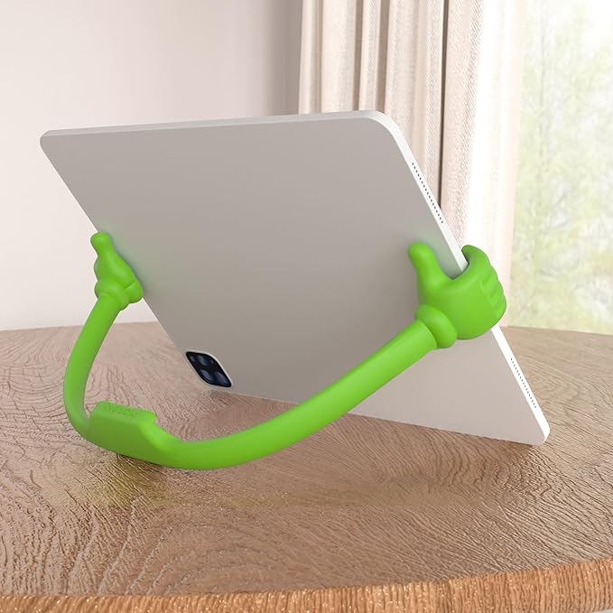 Honsky Adjustable Tablet Stand, Portable Phone Holder for Desk Bed - Multi-Angle Drawing Stand Compatible with All Tablets (2 Pack of Green)