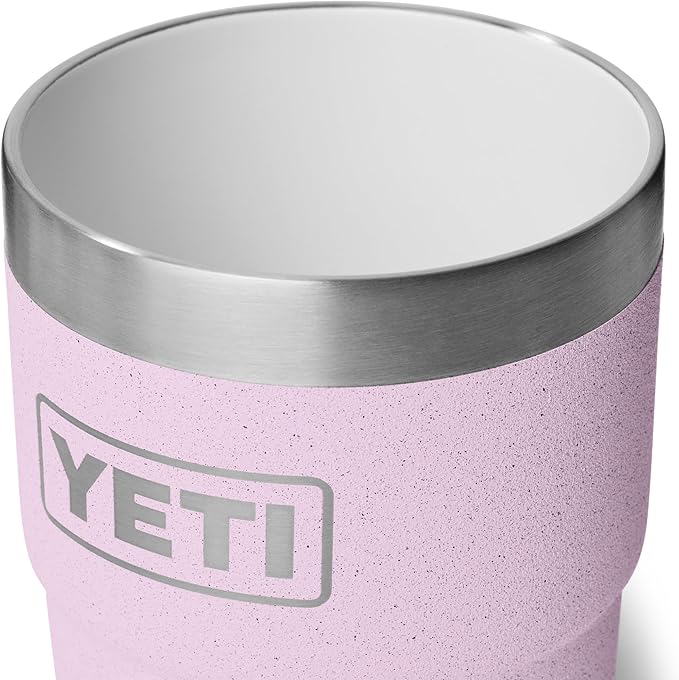 YETI Rambler 8 oz Insulated Coffee Mug with Lid - Stackable Double-Wall Vacuum Insulated Coffee Cup - DuraSip Ceramic Lining - Barista-Friendly Design - Stainless Steel - Dishwasher Safe