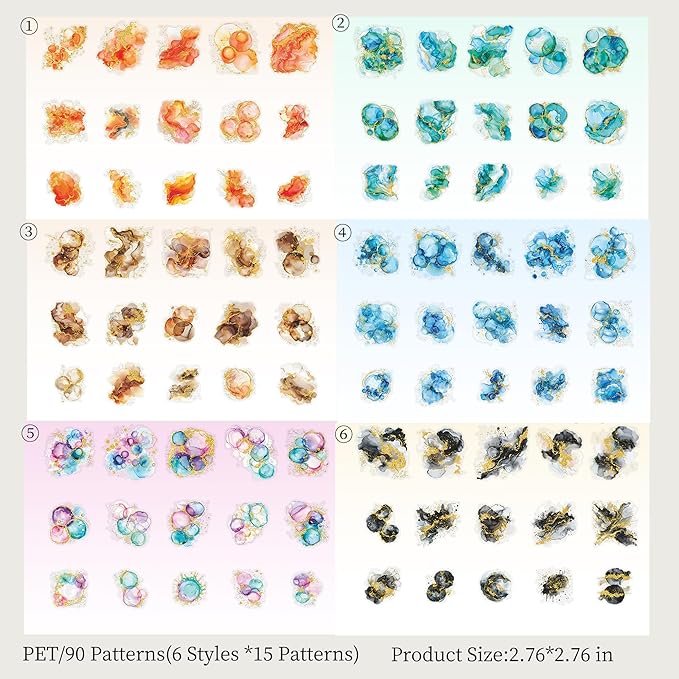 Scrapbook Stickers for Junk Journal Supplies,90 PCS Transparent Stickers for Scrapbooking,Journaling, Planner, DIY Crafts,Notebook(Stars)