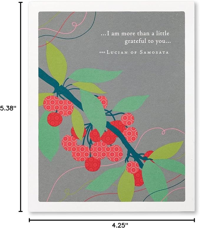 Compendium Positively Green 4-Pack of Thank You Cards – Blooms (Four Different Designs, One Card Each, with Envelopes)