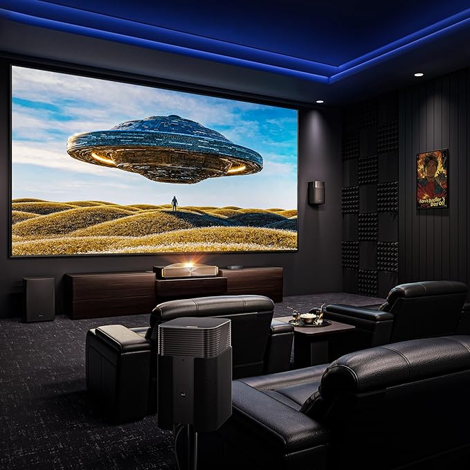 Hisense L9Q Ultra Short Throw Triple Laser Projector, 4K UHD, 5,000 ANSI Lumens, 5000:1 Contrast, 80” - 200”, Dolby Vision & Atmos, IMAX Enhanced, Google TV, Pantone Validated, Sound by Devialet