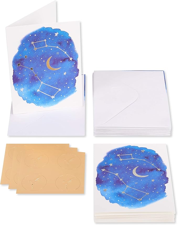 Papyrus Blank Cards with Envelopes, Constellation (14-Count)