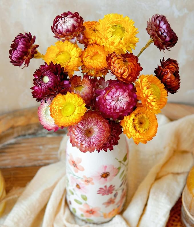 Natural Dried Straw Flower 20pcs, Natural Flowers Bouquet Daisies, Dried Daisies, Home Decoration,DIY Flower Arrangement