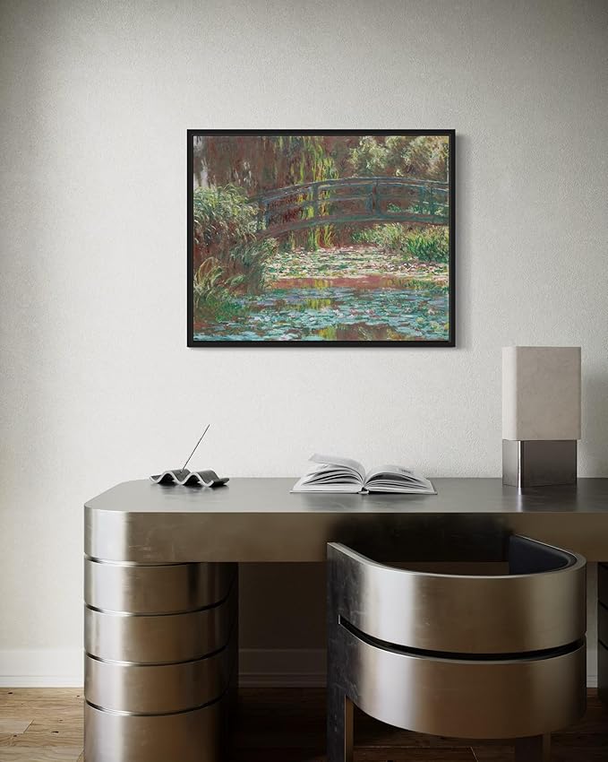Water Lily Pond Claude Monet Wall Art Print Poster, Impressionist Painting Wall Art Wall Decor, for Bedroom and Living room Bathroom Decor 115 (Water Lily Pond, 8 x 10 inches, Unframed)