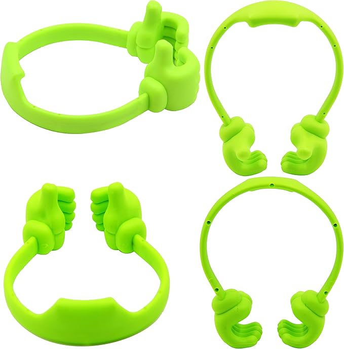 Honsky Cell Phone Stand Holder, Thumbs Up Lazy Phone Stand, Universal Adjustable Flexible, Cute Perfect Stocking Stuffers Gifts for Teen Girls, Compatible with Cell Phones & Tablets,Green