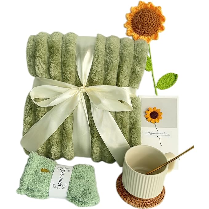 Self Care Gift Sets -7 Pcs Happy Birthday Gifts for Women , Sunflower Gift Basket,Get Well Soon Gifts，Unique Luxury Self Care Box for Women, Mom, Girlfriend, Sister, Best Friend, Wife, Coworker