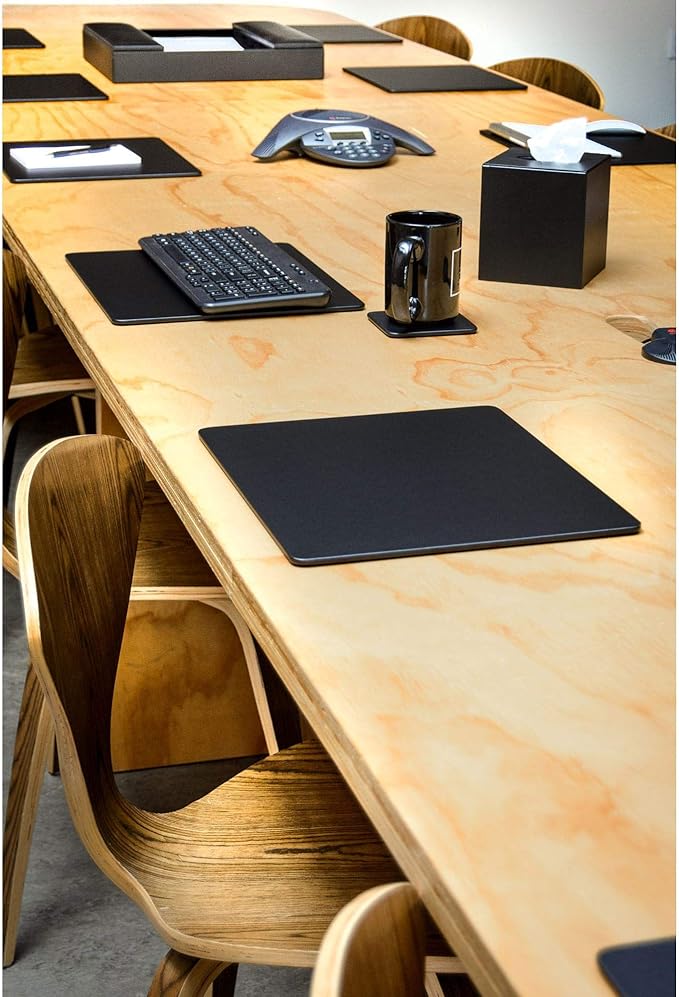 Dacasso Black Leatherette 14″ x 11.5 Conference Table Pad (P1035)